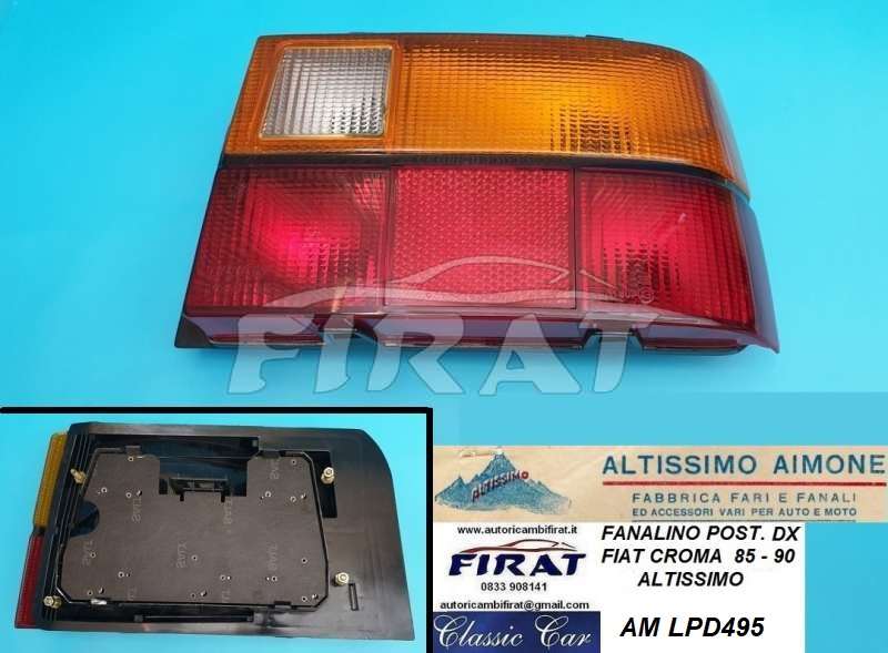 FANALINO FIAT CROMA 85 - 90 POST.DX ALTISSIMO LPD495